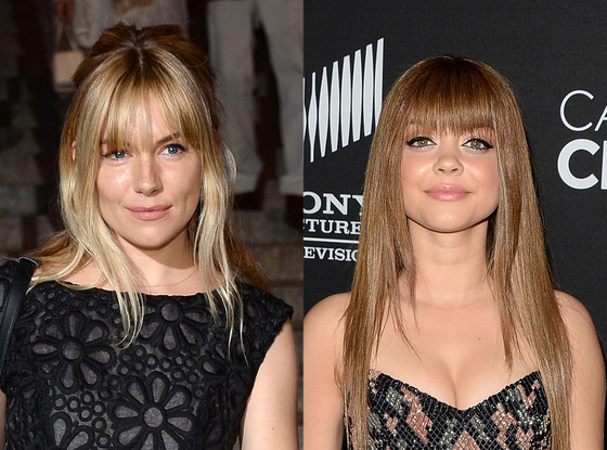 Sienna Miller, Sarah Hyland, Bangs Sienna Miller, Sarah Hyland, Bangs